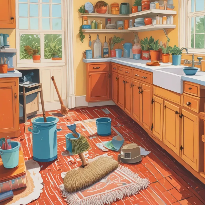 План уборки дома: зоны и приоритеты для кухни и гостиной