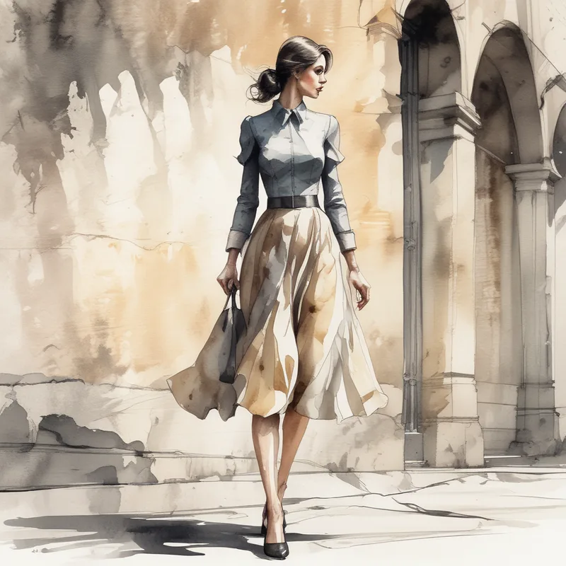 Классический образ с миди юбкой: сочетания и стильные идеи